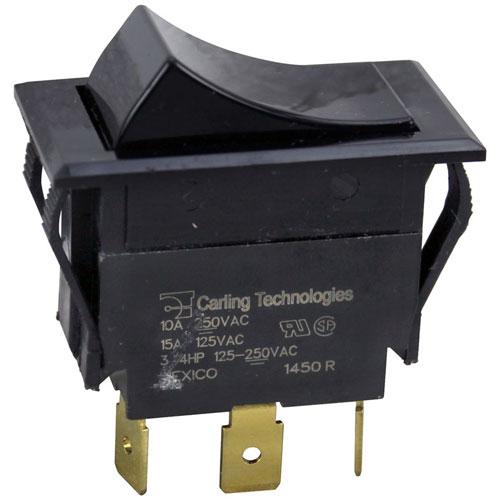 Garland Switch On/Off/On Black Rocker - G03055-1