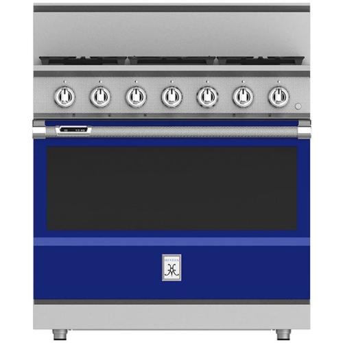 Hestan KRDS365LPBU Range, Smart, 5 Burner, Dual Fuel, 36-Inch - Lp - Blue