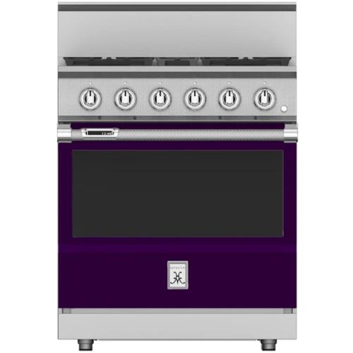 Hestan KRD304NGPP Range, 4 Burner, Dual Fuel, 30-Inch -Ng-Purple