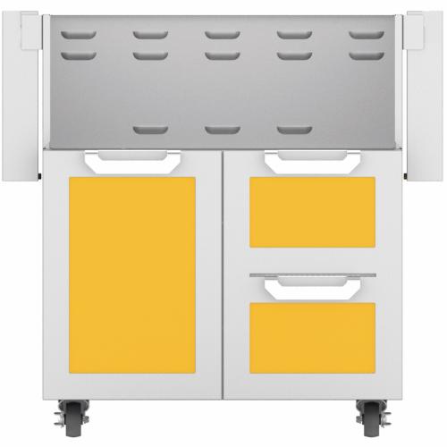 Hestan GCR30YW Double Drawer And Door Cart, 30-Inch - Yellow