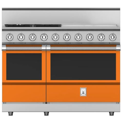 Hestan KRG484GDNGOR Range, 4 Burner With Griddle, All Gas, 48-Inch - Ng - Orange