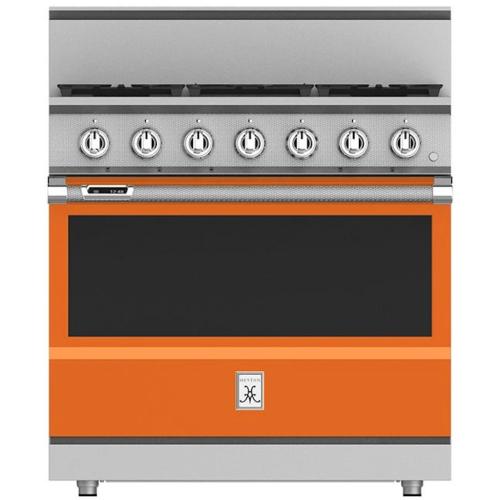 Hestan KRDS365LPOR Range, Smart, 5 Burner, Dual Fuel, 36-Inch - Lp - Orange