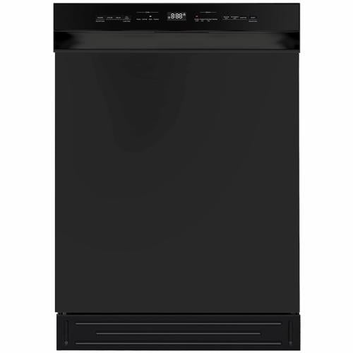 Midea MDF24P2BBB 24-In Front Control Built-In Dishwasher Black