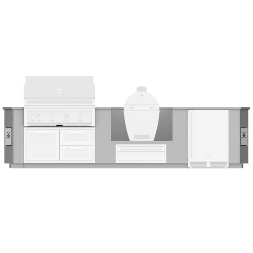 Hestan GESSK12 Grill, Outdoor Living Suite, Ss Countertop, Kamado Grill, 12