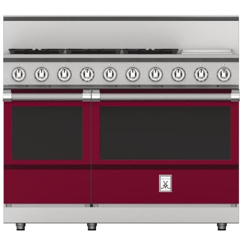 Hestan KRG485GDLPBG Range, 5 Burner With Griddle, All Gas, 48-Inch - Lp - Burgun