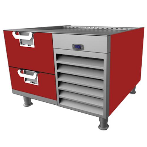 Hestan HFBS48RD Freezer Base, 48-Inch , Self-Contained, Assembly, Red