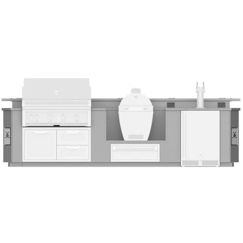 Hestan GESDBK12 Grill, Outdoor Living Suite, Ss Countertop, Dispenser Beer,