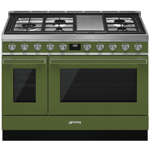 Smeg CPF48UGMOG Dual Fuel Double Oven Ranges 48-Inch