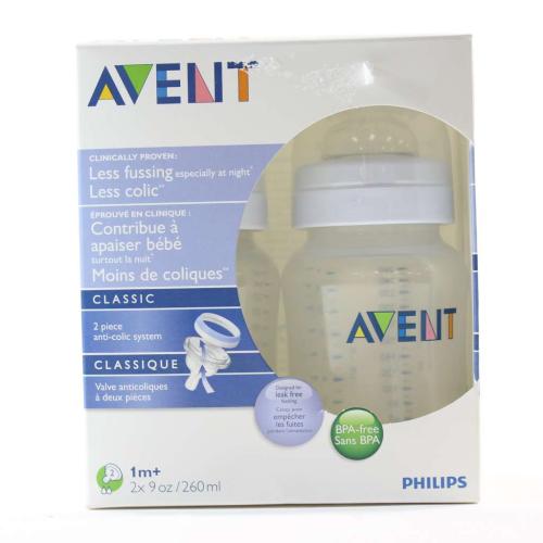 Avent Feeding Bottle 2 Classic 9Oz S - SCF683/27