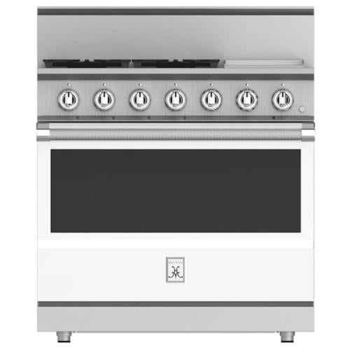 Hestan KRG364GDNGWH Range, 4 Burner With Griddle, All Gas, 36-Inch - Ng - White