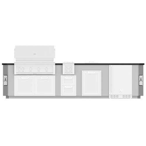 Hestan GES12 Grill, Outdoor Living Suite, 12 Foot