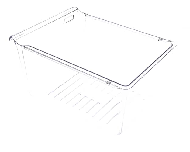 Whirlpool Crisper Pan, Half (Clear Gpps) - WP2256704