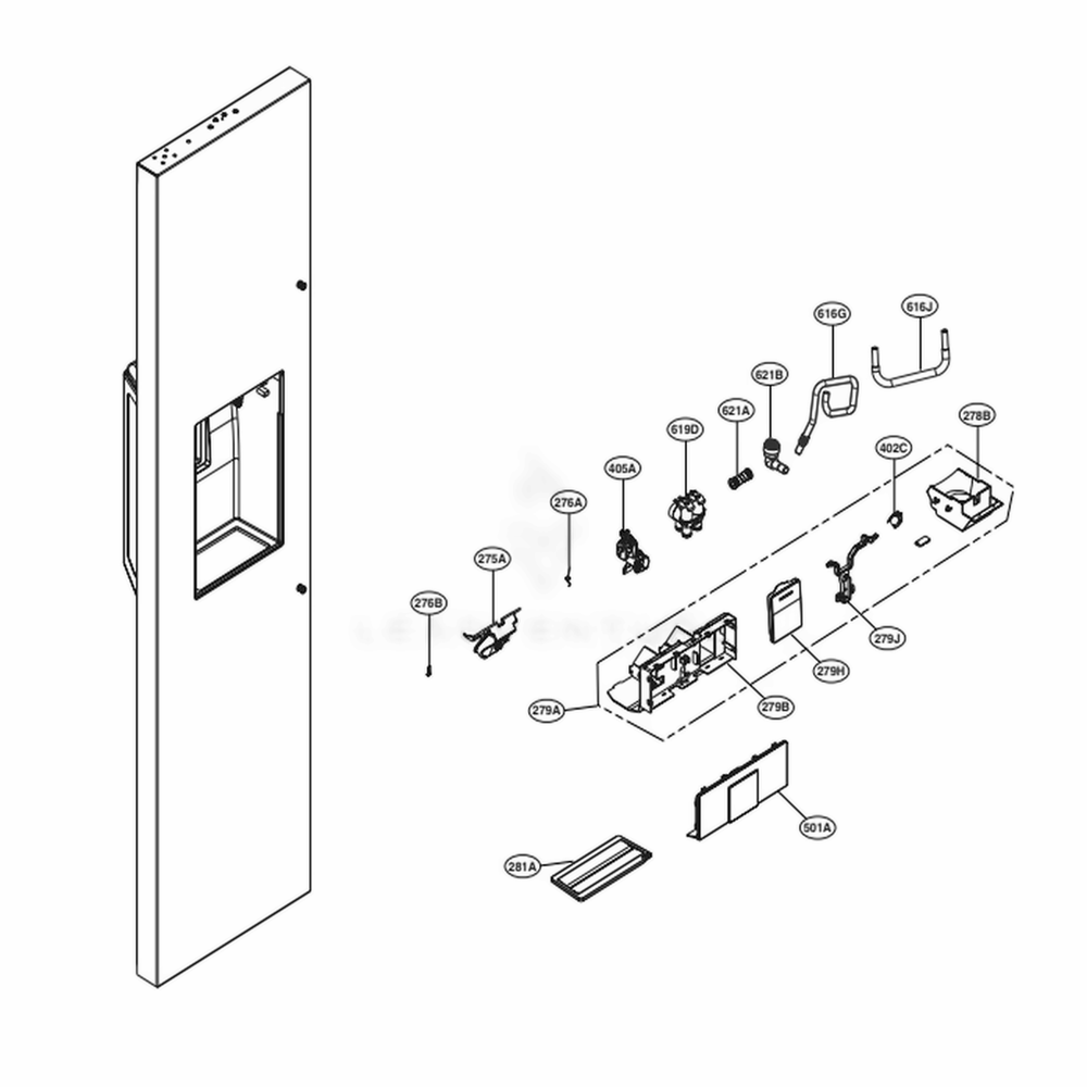 LG Funnel Assembly - ADW72990204