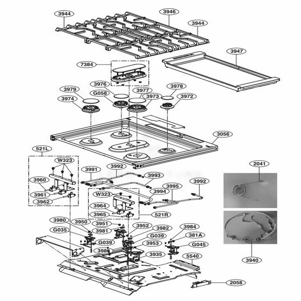 LG Top Plate - MGJ64431504