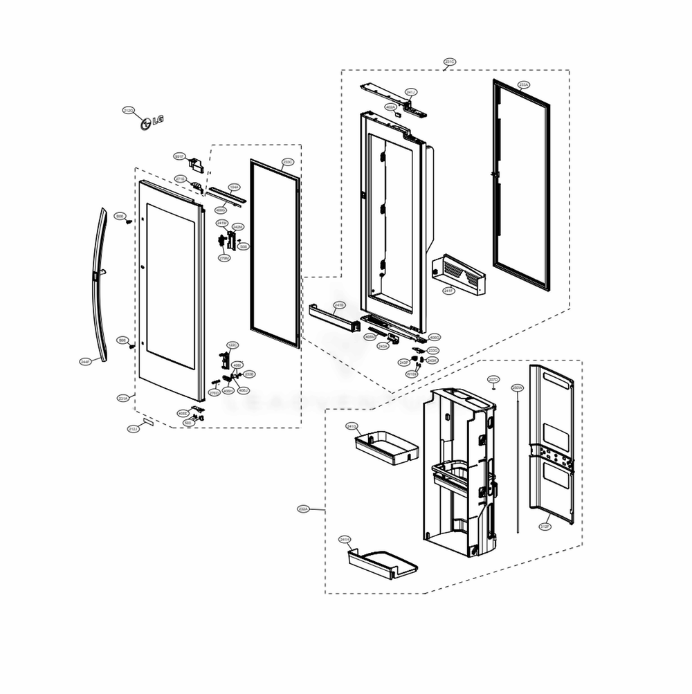 LG Refrigerato Door Foam Assembly - ADD73536443