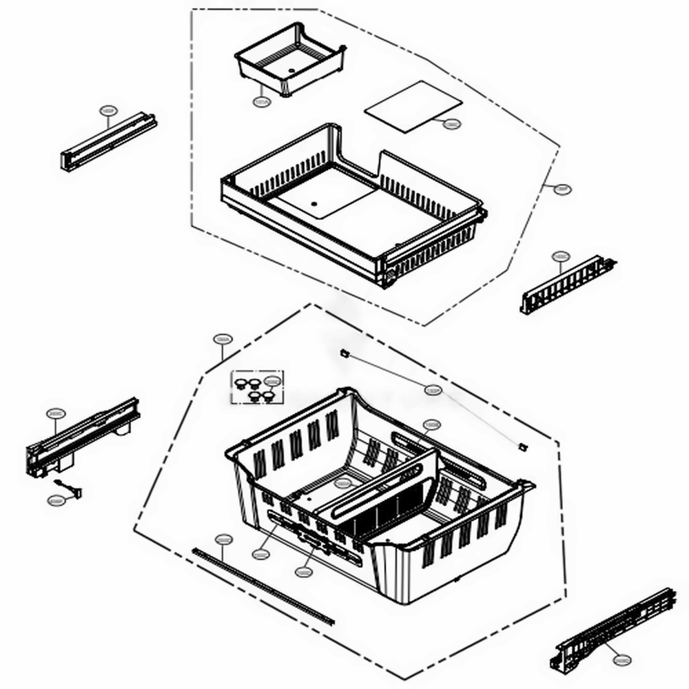LG Guide Assembly,Rail - AEC75738105