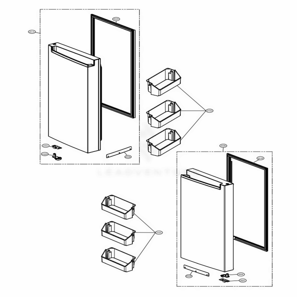 LG Freezer Door Foam Assembly - ADD75017104