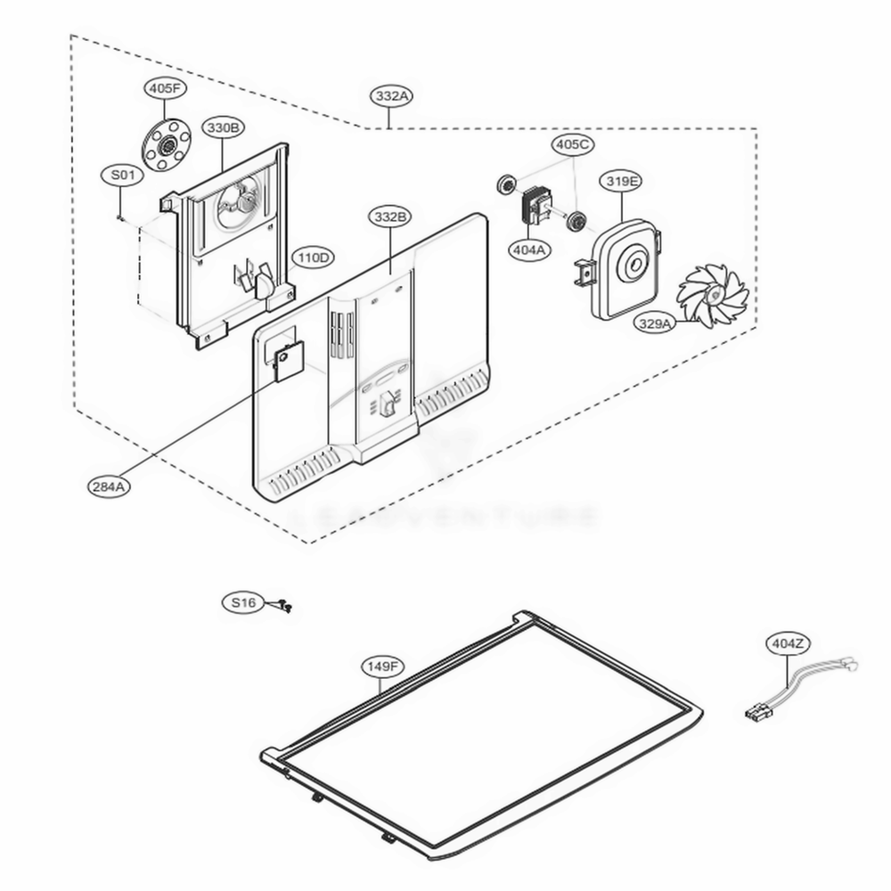 LG Fan Grille Assembly - AEB75144903