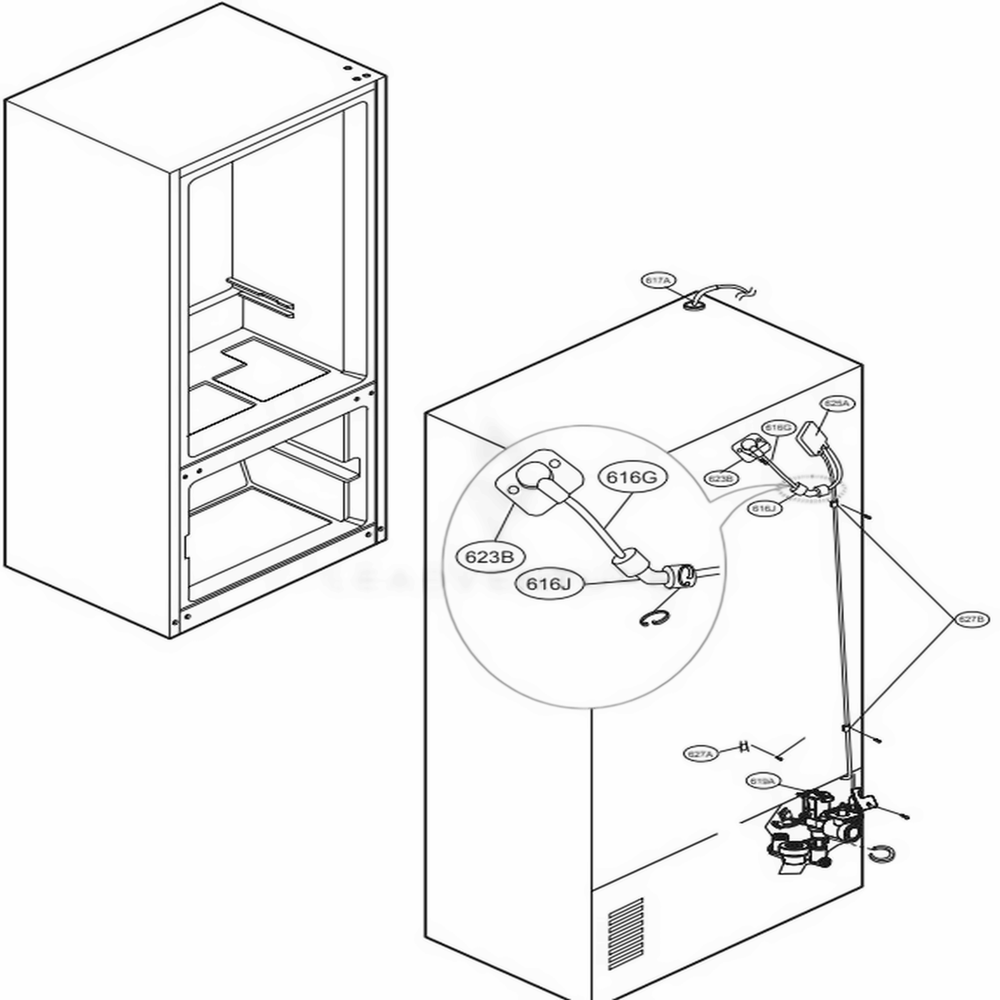 LG Inject Tube Assembly - AJR73964202