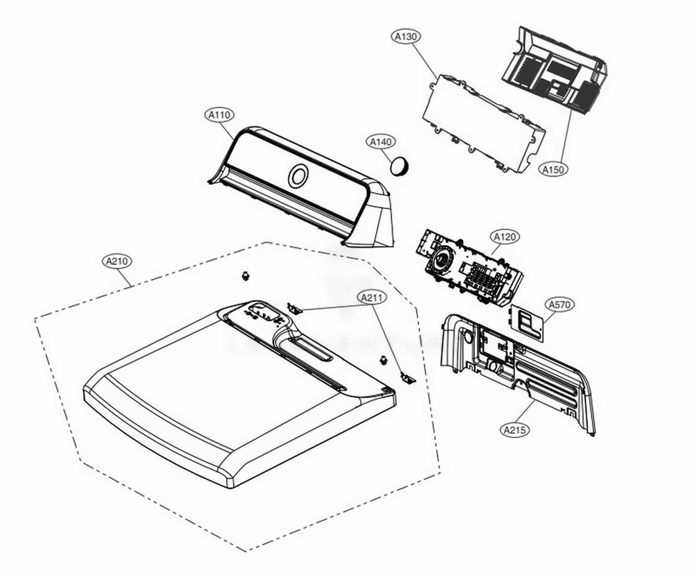LG Front Panel Assembly - AGL73093124