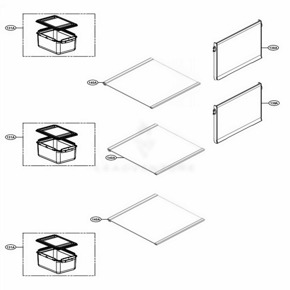 LG Shelf Assembly,Refrigerator - AHT73634010