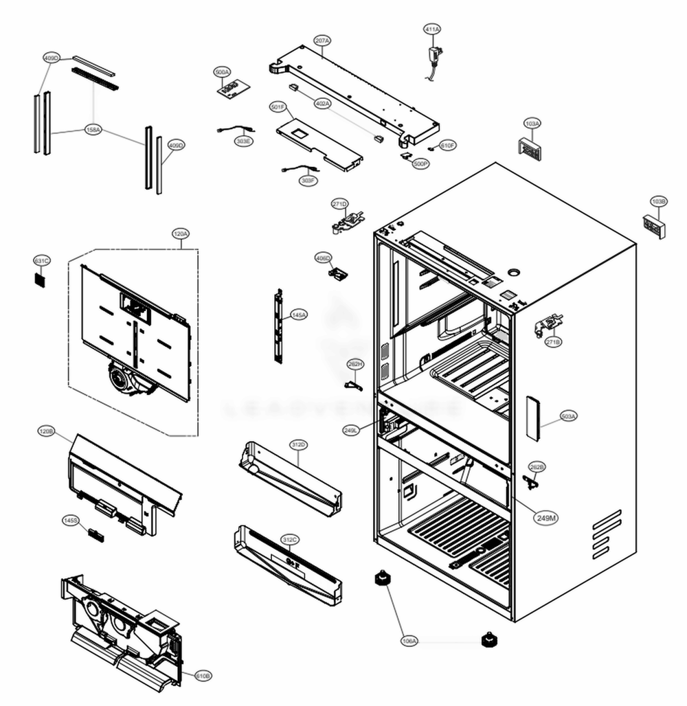 LG Rail Guide Assembly - AEC74177401