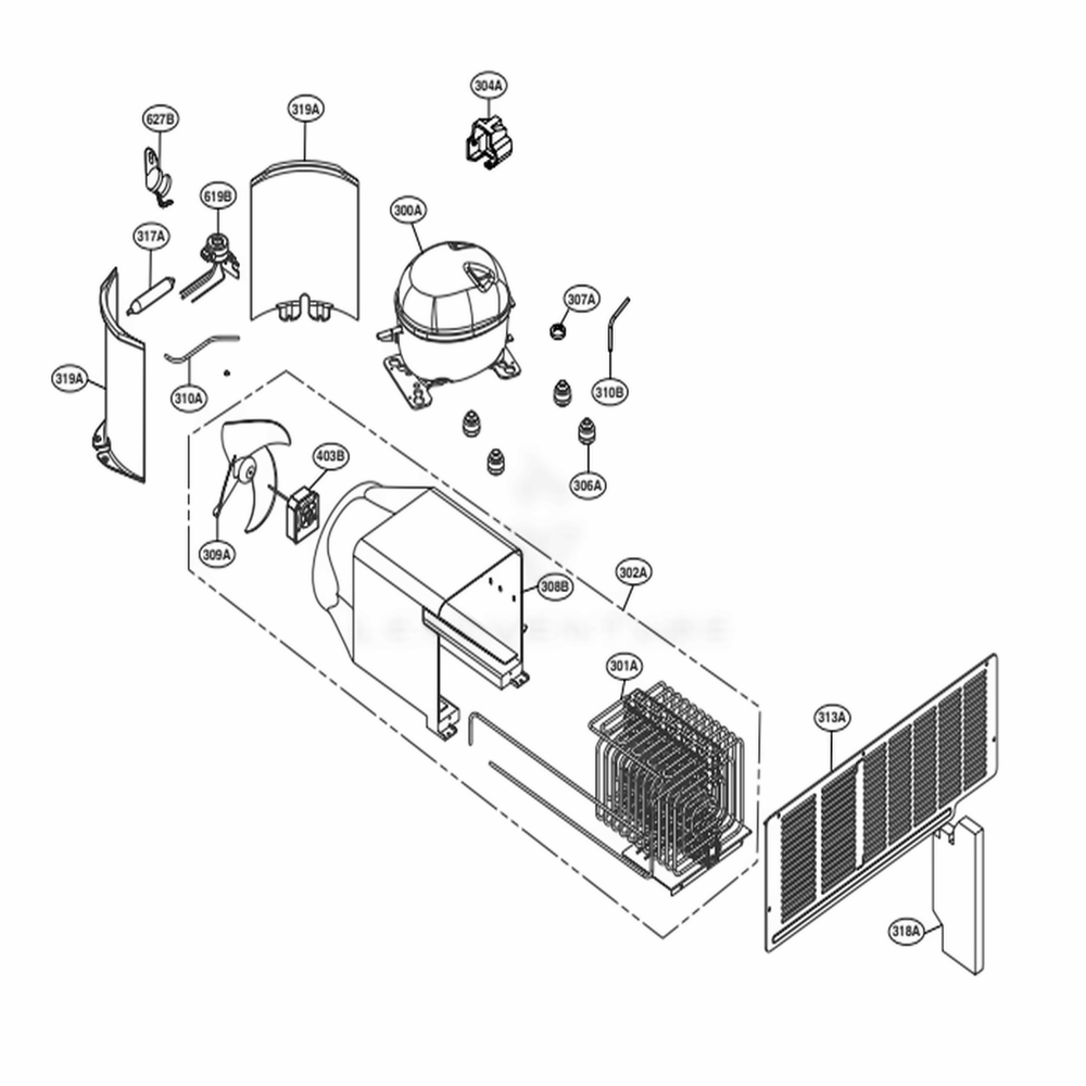 LG Pipe Valve Assembly - AJU73252502