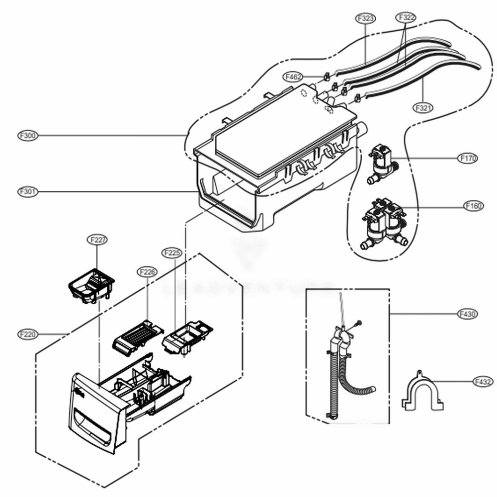 LG Drawer Panel Assembly - AGL74074328