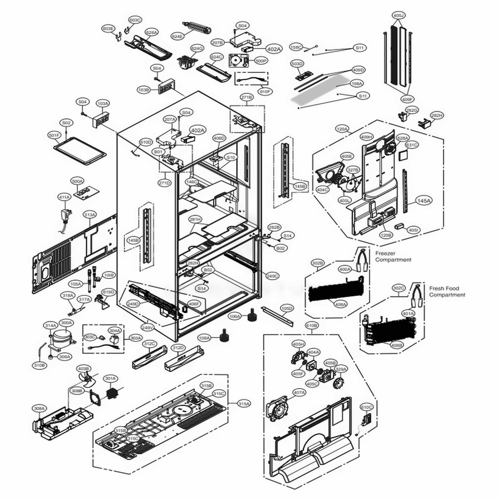 LG Multi Duct Assembly - ADJ73252238