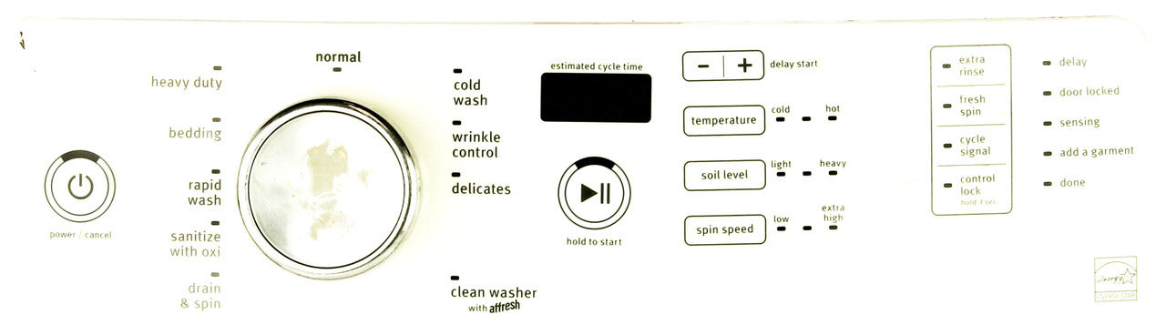 Whirlpool Washer Control Panel - W10635984