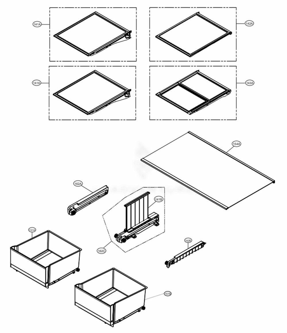 LG Guide Assembly,Rail - AEC75738504
