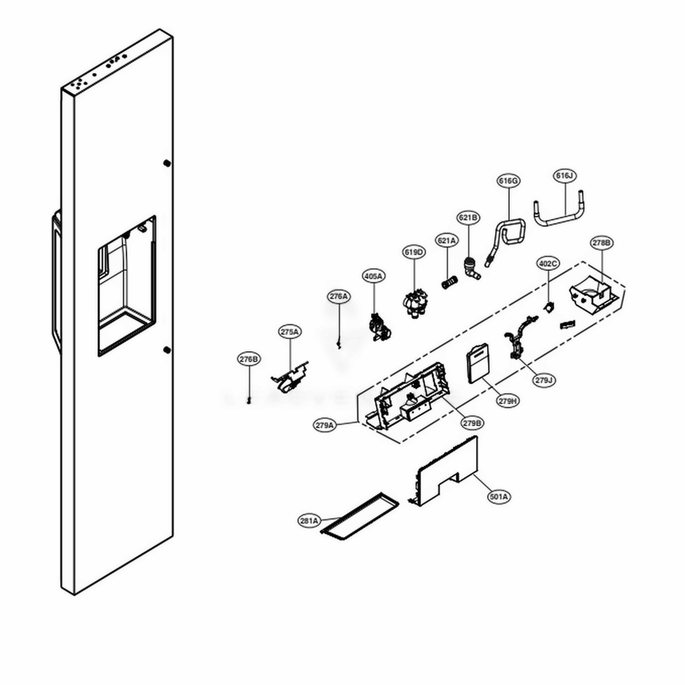LG Inject Tube Assembly - AJR73484801