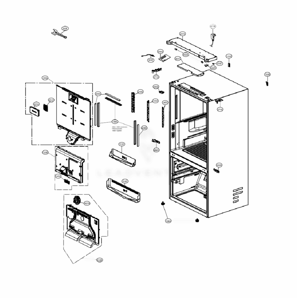 LG Hinge Cover - MCK68412511