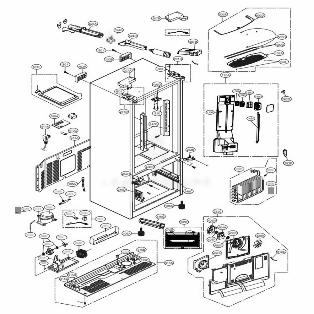 LG Filter Head Assembly - AKN72949005