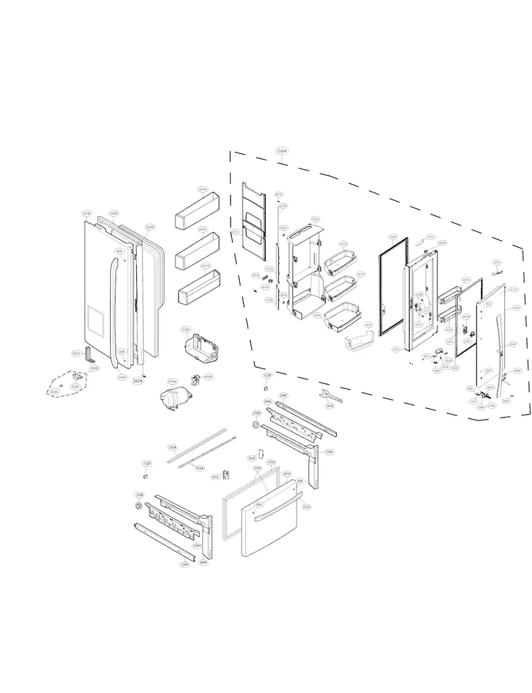 LG Front Cover Assembly - ACQ85695407