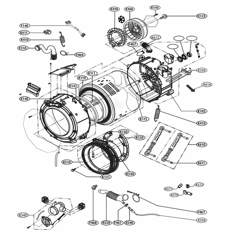 LG Tub Cover Assembly - ACQ89039604