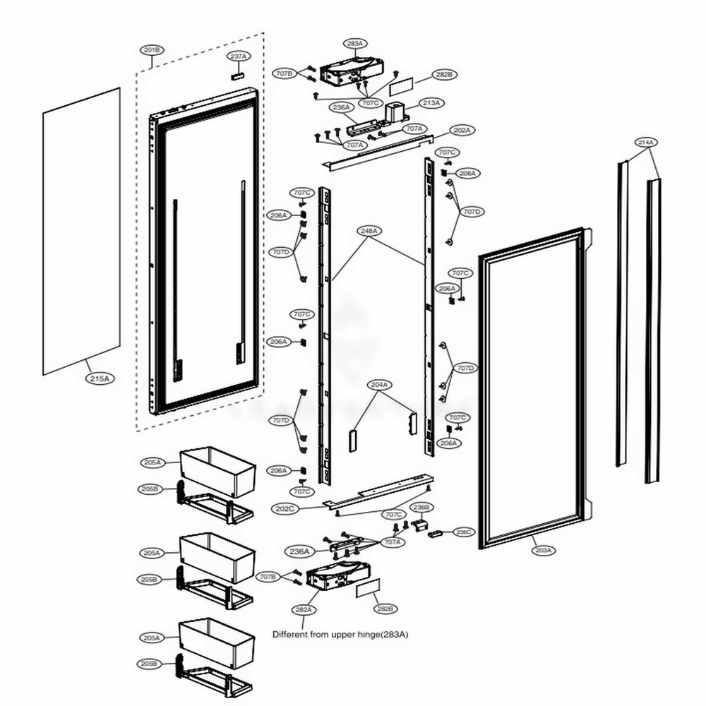 LG Refrigerato Door Foam Assembly - ADD75695802