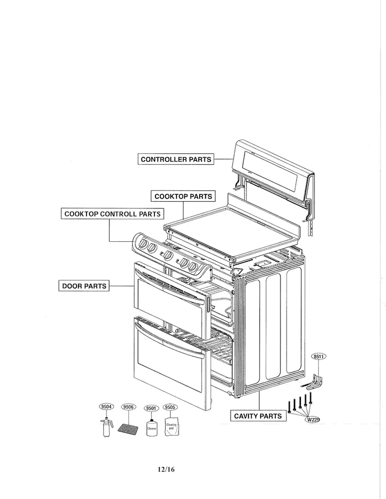 LG Range Hinge Bracket - MAZ64607601
