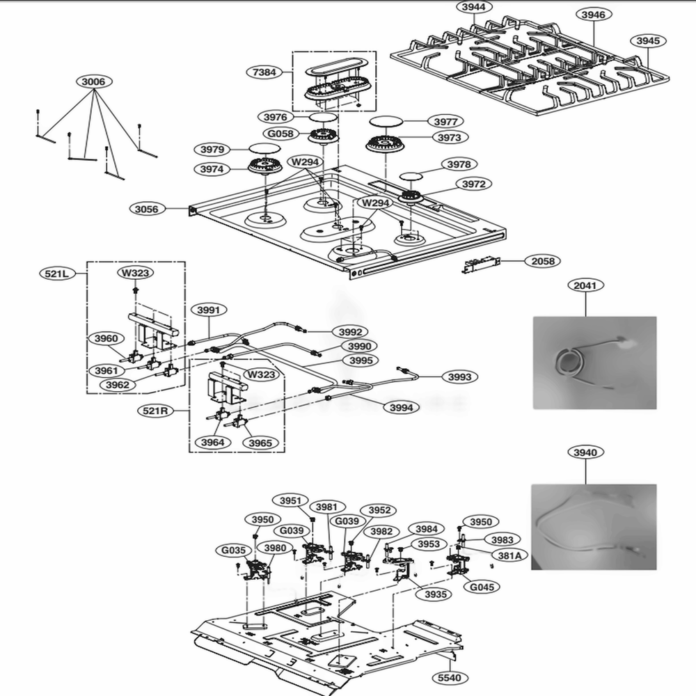 LG Burner - MBE62002904