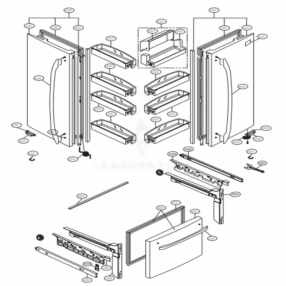LG Refrigerato Door Foam Assembly - ADD73996523