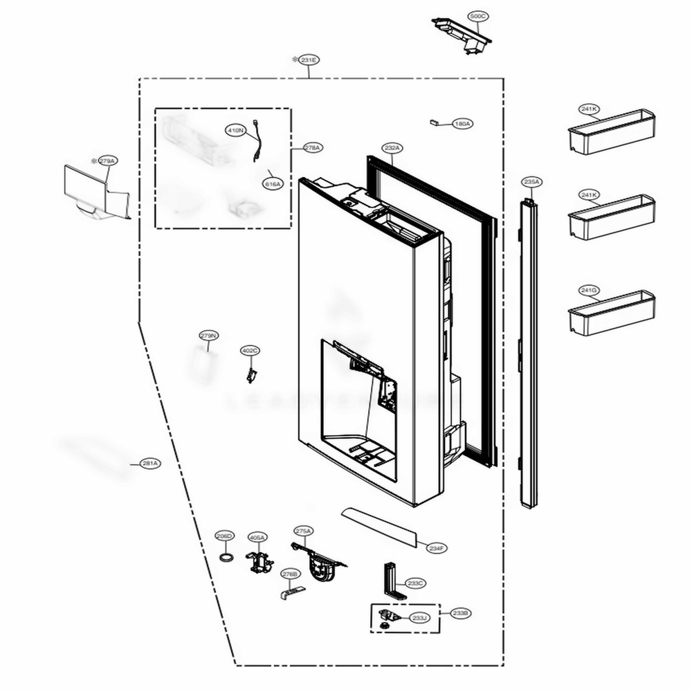 LG Refrigerato Door Foam Assembly - ADD75075844