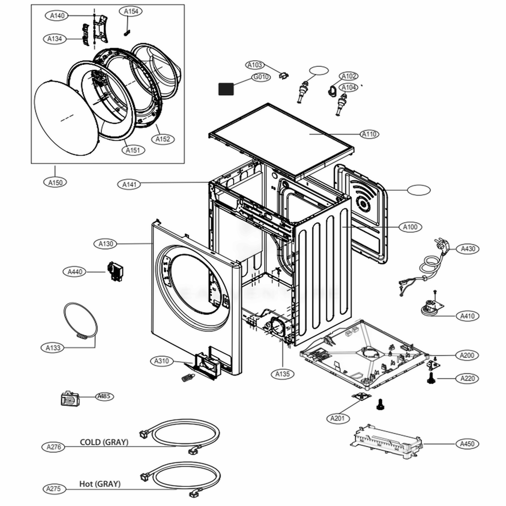 LG Door Assembly - ADC74625730