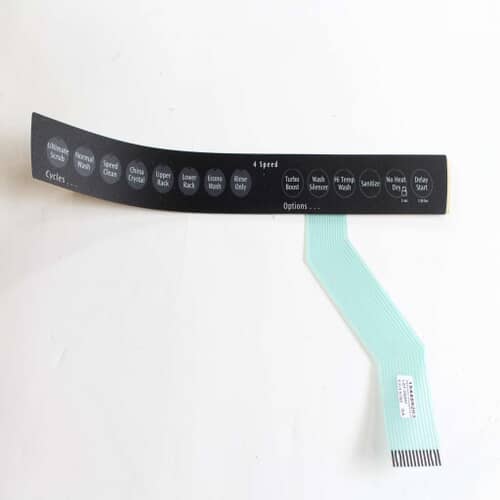Electrolux Switch Assembly,Overlay,Black - 154489203