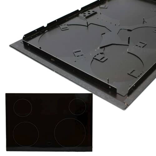 Electrolux Main Top,Glass Assy.,Black - 318223688
