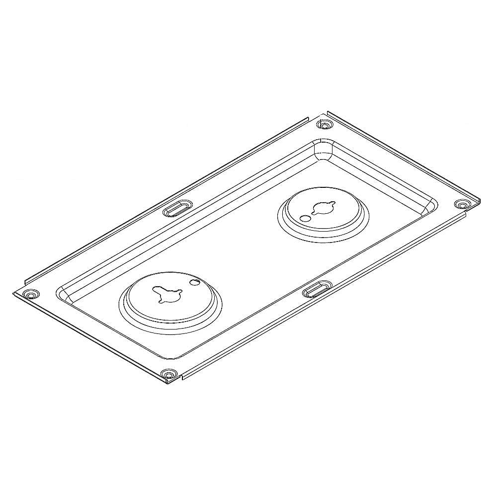 Whirlpool Cooktop Main Top, Left - W10352969