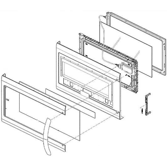 LG Microwave Door Assembly - ADC74347112