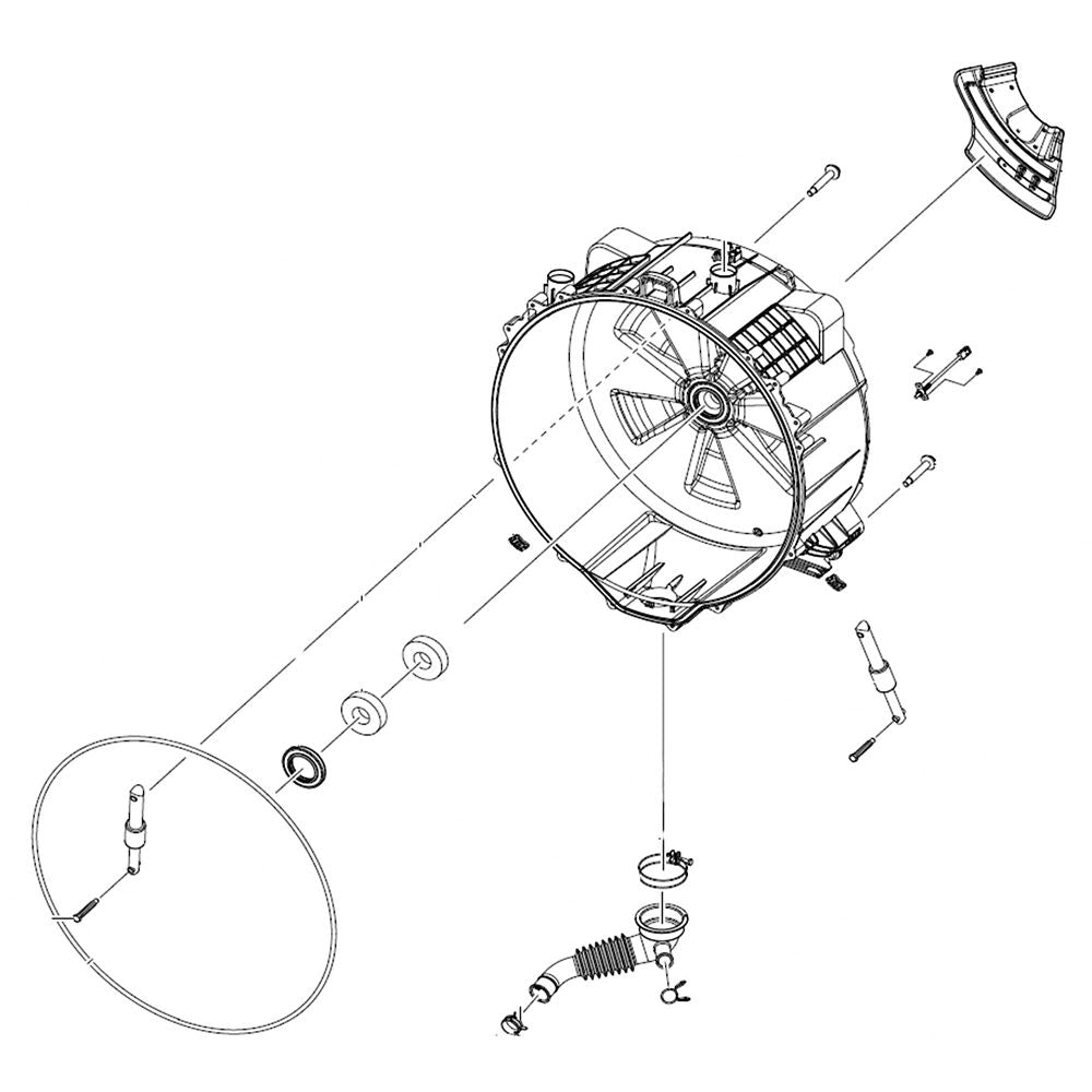 Samsung Assembly Semi Tub Back - DC97-19673D