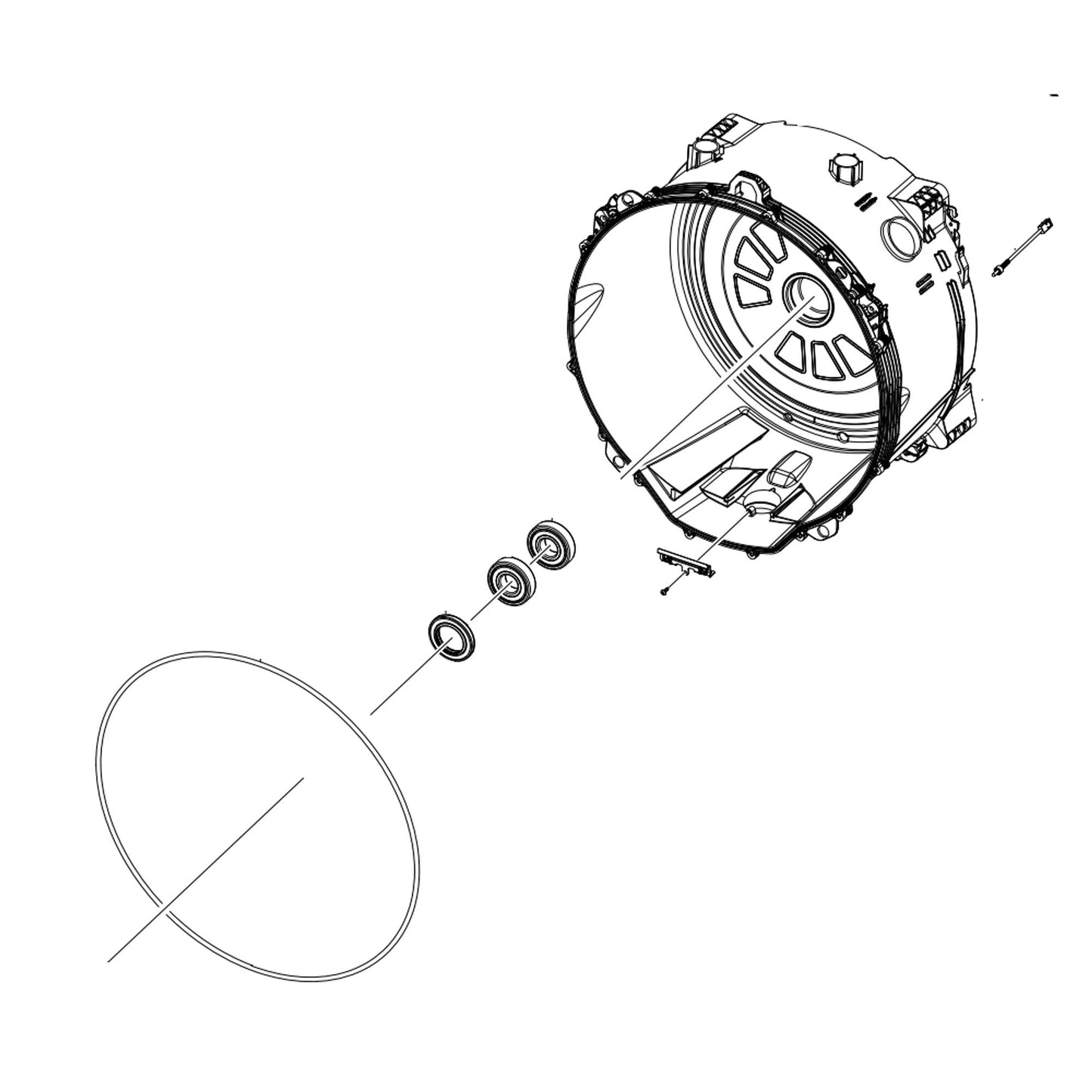 Samsung Assy S.Tub Back;Wf8000R_Pat,Wf - DC97-21754C