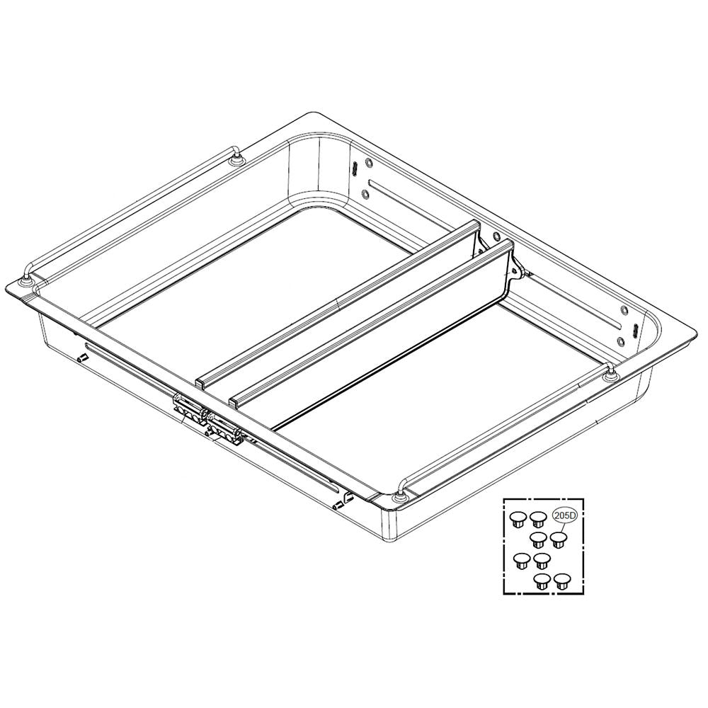 LG Drawer Tray Assembly - AJP73334505