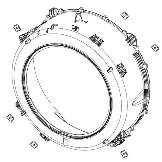 Samsung Assembly Semi Tub Front;A1,Wf6 - DC97-21466A